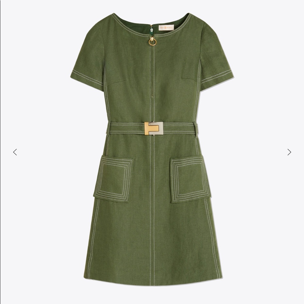 LINEN SHIFT DRESS